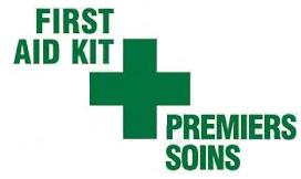 First Aid Kit Sign, English/French